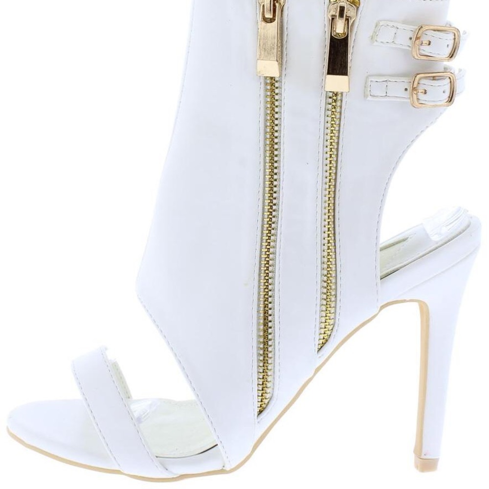 Miami White Faux Leather Sandal